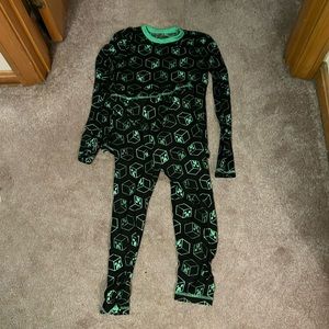 Minecraft PJs very comfortable barely worn black and green size M